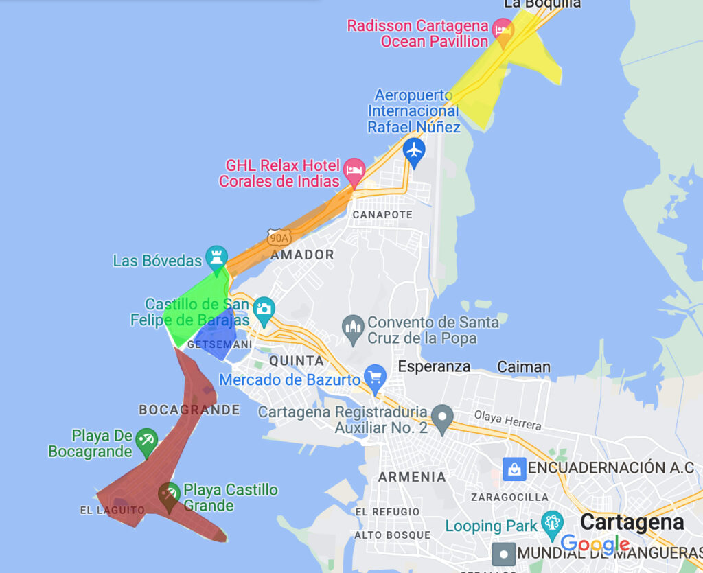 Tourist Map Cartagena Colombia 6445